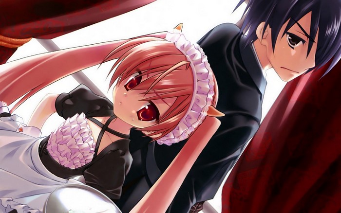 Aria Holmes Kanzaki and Kinji Tohyama from Hidan no Aria