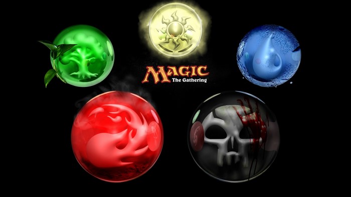 Magic The Gathering mana symbols in spheres