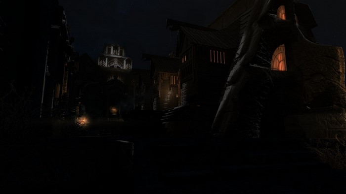 The Elder Scrolls V Skyrim night scene