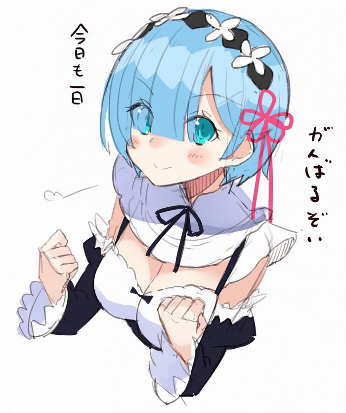 Rem from Re:Zero, anime illustration