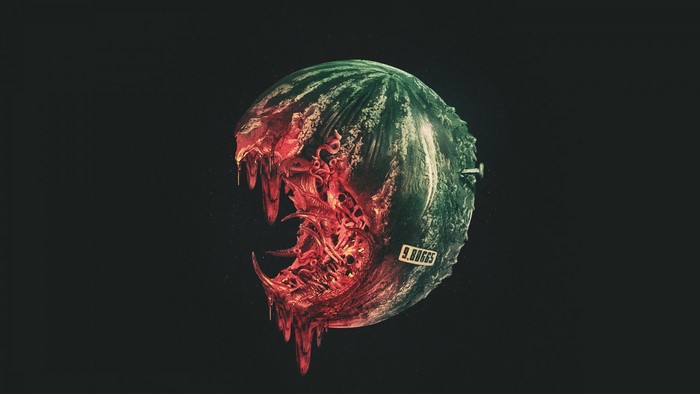 Mutated Watermelon with Teeth and Dripping Flesh