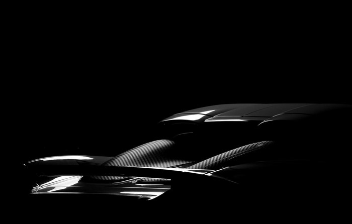 Porsche Carrera GT sports car in monochrome