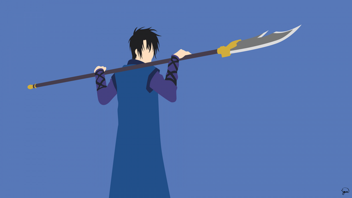 Son Hak from Akatsuki no Yona holding a spear