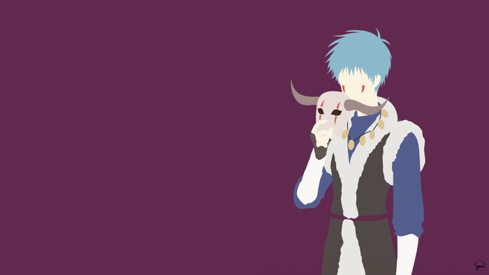Shin Ah from Akatsuki no Yona holding a mask