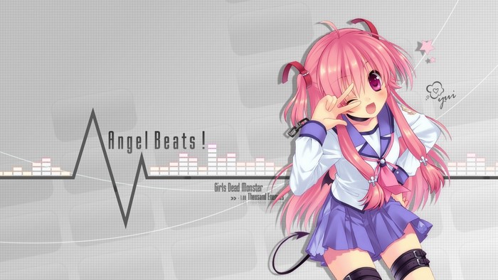 Yui from Angel Beats! with Girls Dead Monster