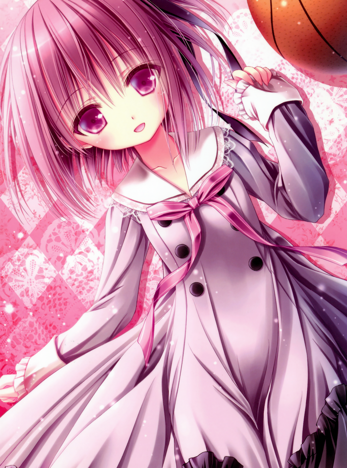 Minato Tomoka from Ro-Kyu-Bu! holding a basketball