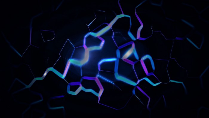 Electric Blue Abstract Digital Art