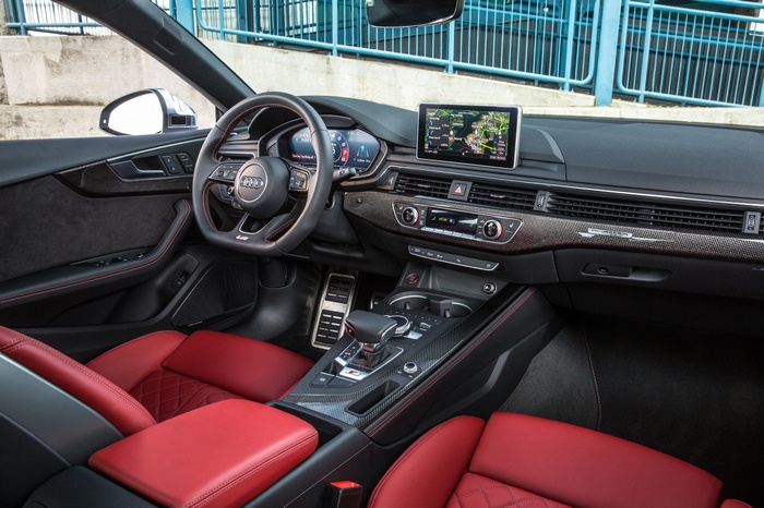 Interior of an Audi RS5 Sportback