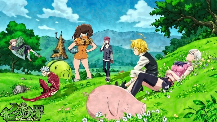 Nanatsu no Taizai Characters Relaxing in a Lush Jungle