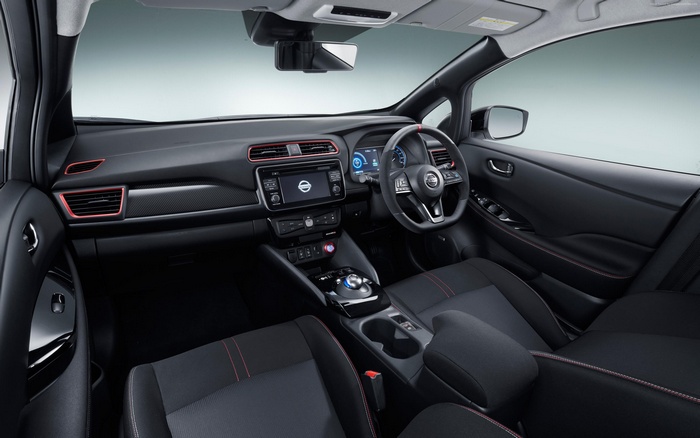 Interior of a Nissan Leaf Nismo electric car