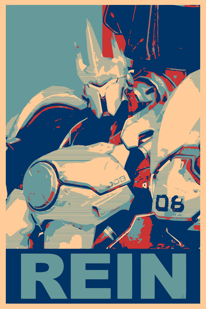 Reinhardt from Overwatch Propaganda Poster