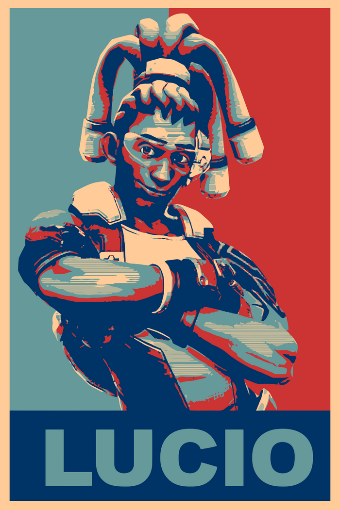 Lucio from Overwatch Propaganda Poster