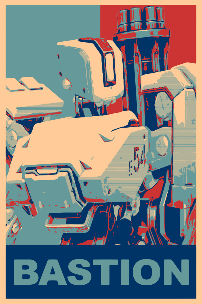 Bastion from Overwatch Propaganda Poster