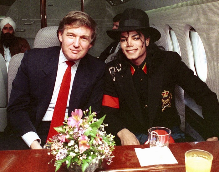 Donald Trump and Michael Jackson on Airplane