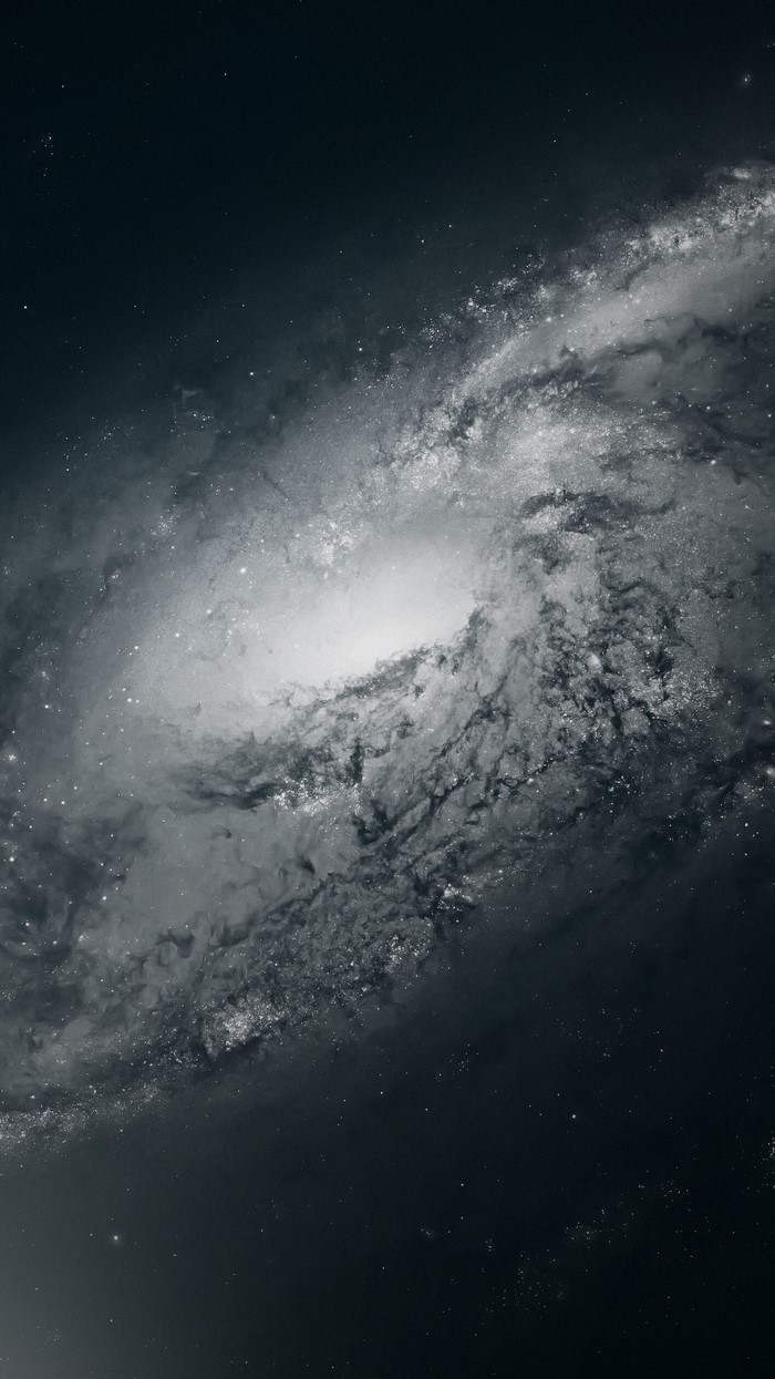 Monochrome galaxy in outer space