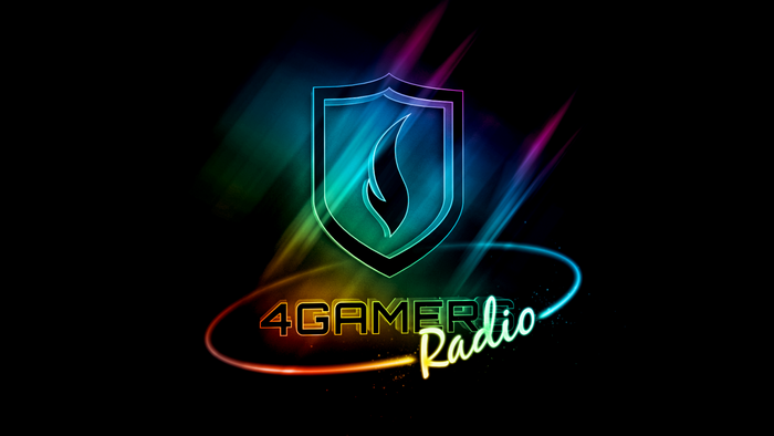 4Gamers Radio logo with shield and flame
