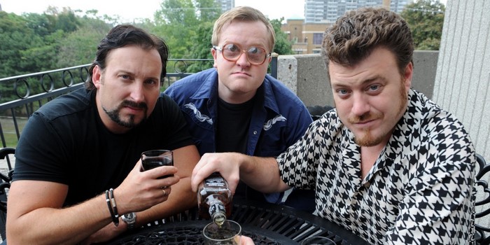 Julian, Ricky, and Bubbles from Trailer Park Boys