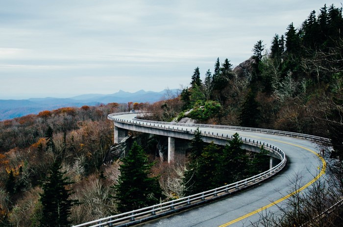 Linn Cove Viaduct on the Blue Ridge Parkway, North Carolina