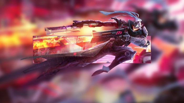 Lucian from League of Legends with guns