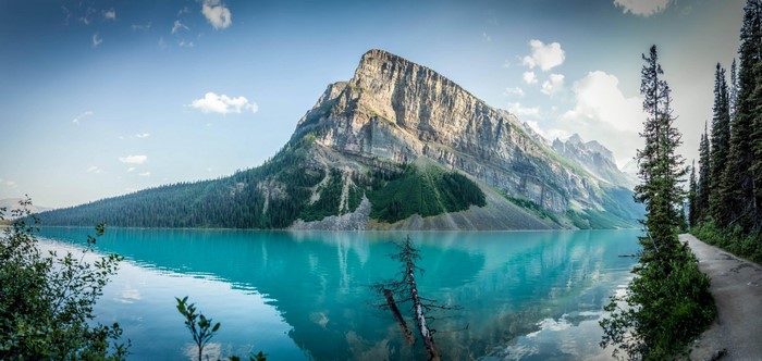 Lake Louise with Mountain Reflection in Canada