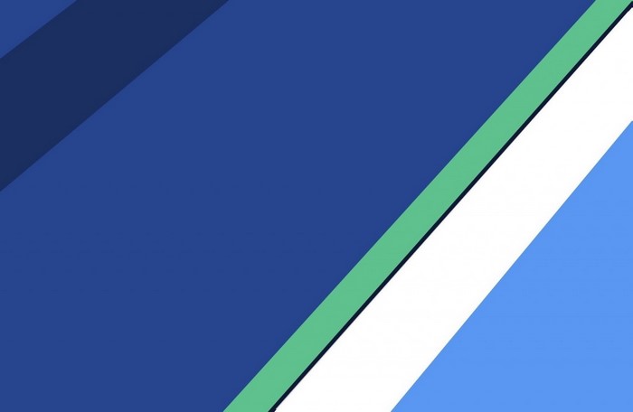 Abstract geometric shapes with blue, green, and white colors