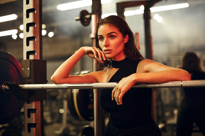 Olivia Culpo in a gym