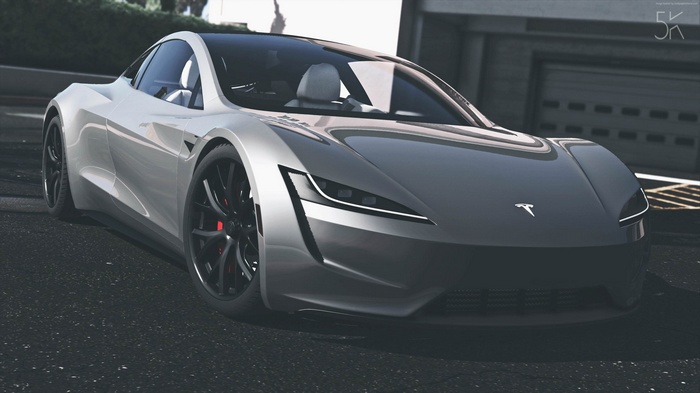 GTA 5, electric car, 2020 Cars, 4K, Tesla Roadster