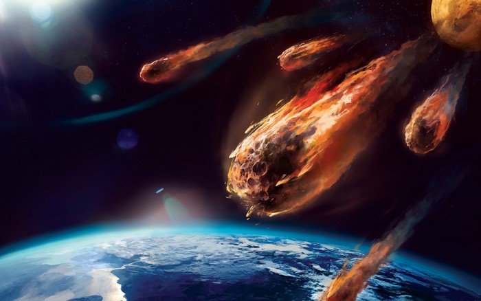 Asteroids raining down on Earth from space