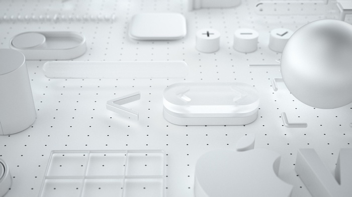 WWDC 2018 White 4K 3D UI Elements