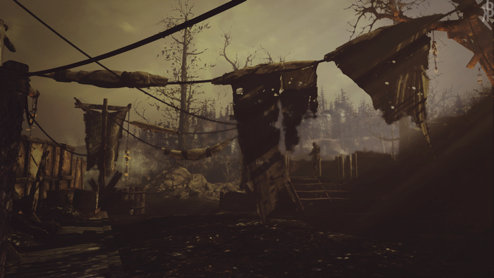 Fallout 4 screenshot of a post-apocalyptic settlement