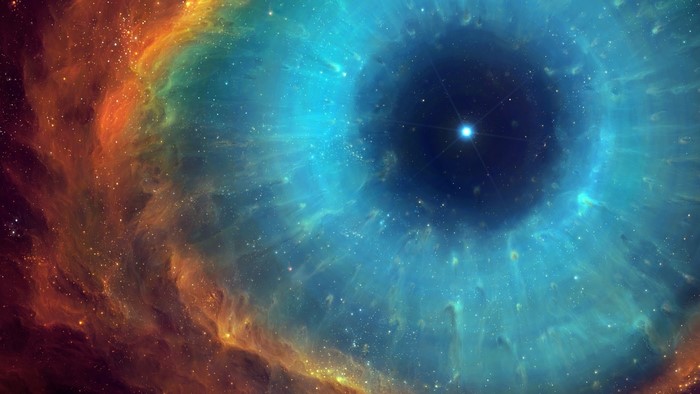 Nebula in deep space with stars