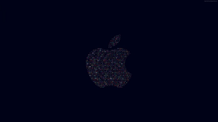 Apple Logo made of code