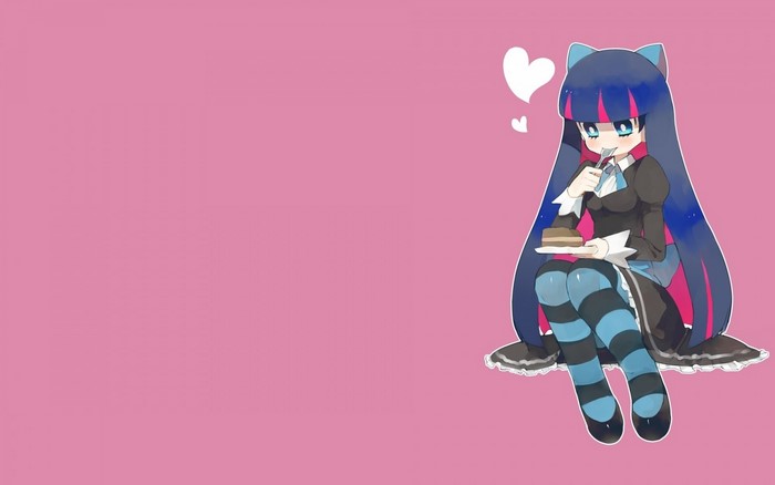 Anarchy Stocking from Panty and Stocking with Garterbelt eating cake