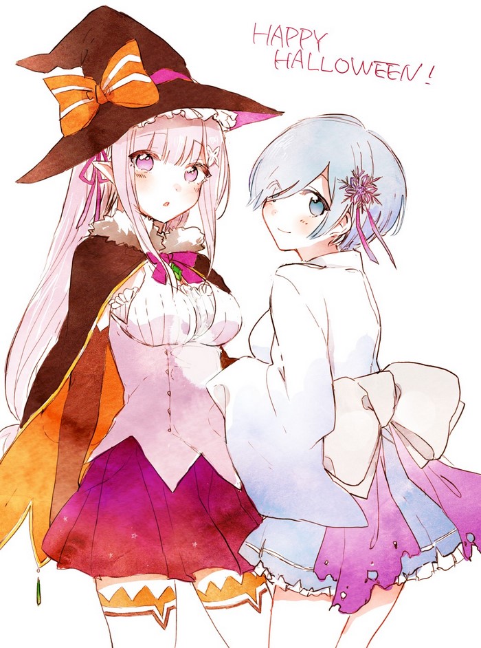 Emilia and Rem from Re:Zero Halloween