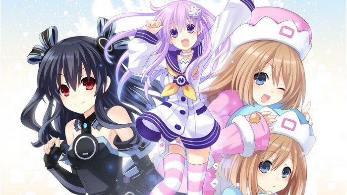 Four anime girls from Hyperdimension Neptunia