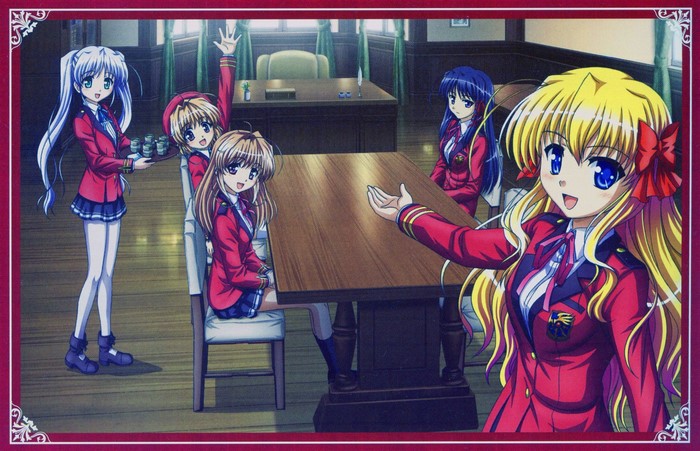Fortune Arterial characters in a room