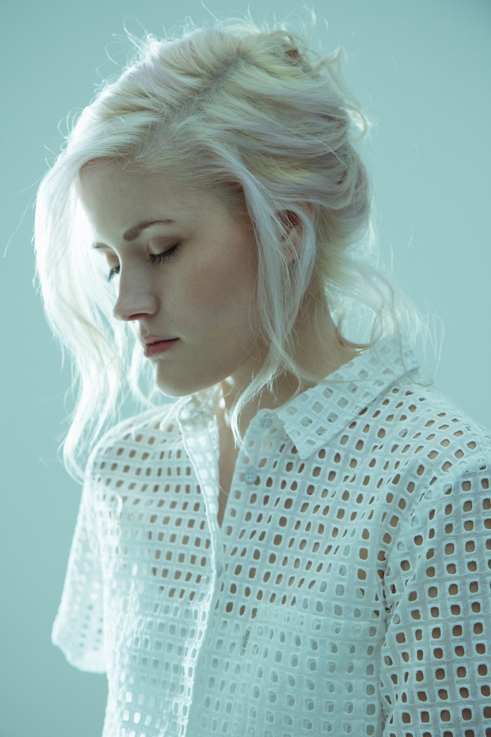 Madeline Juno portrait with white hair