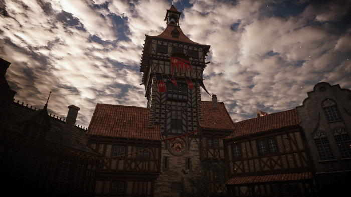 The Witcher 3 Wild Hunt tower and buildings