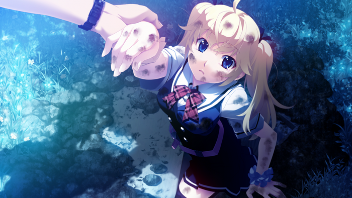 Michiru Matsushima from Grisaia no Kajitsu reaching out