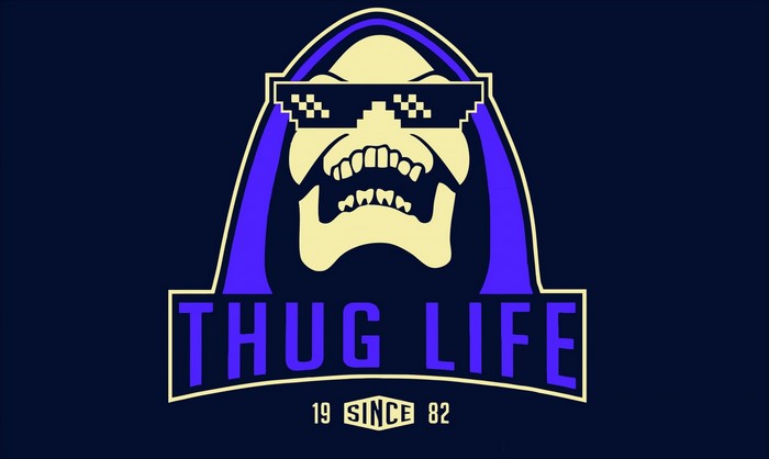 Skeletor from Masters of the Universe Thug Life Logo