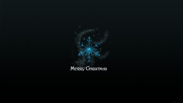 Merry Christmas Snowflake Logo
