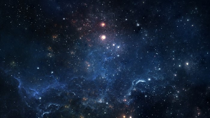 Deep space nebula with stars and galaxies