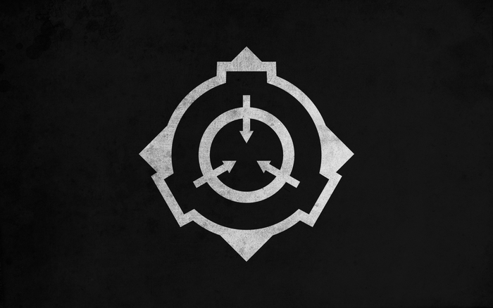 SCP Foundation logo on black background