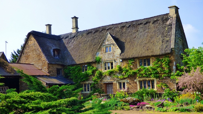 Thatched House with Greenery