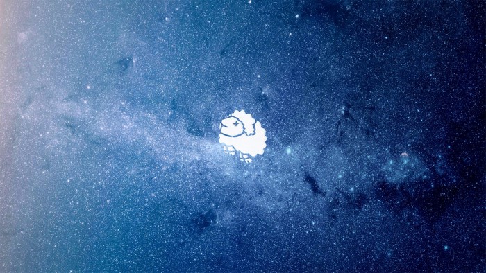 MrSuicideSheep logo sheep in outer space