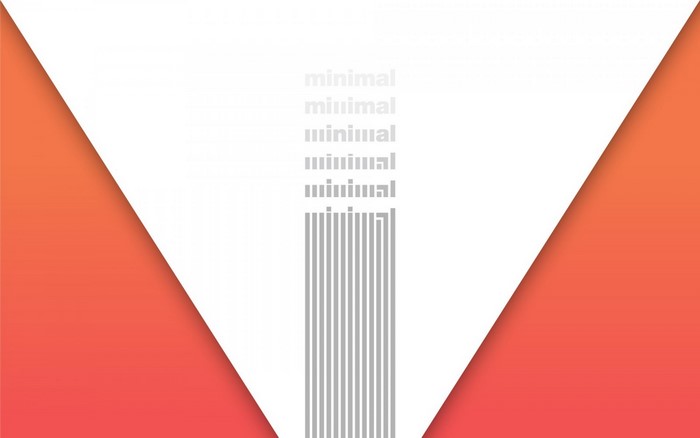 Minimalist design with repeating text and geometric shapes