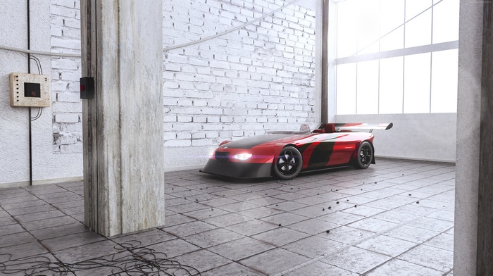 Red BMW Convertible Concept Race Car