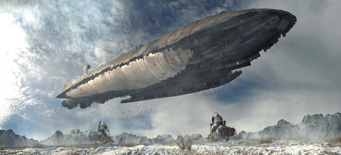 Star Wars Scout Troopers and Imperial Dropship