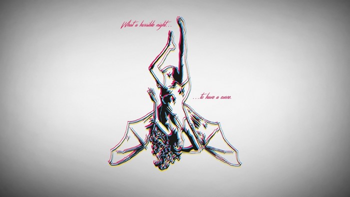 Illustration of a bat-like figure with text