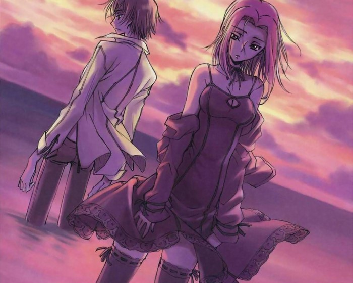 Kallen Stadtfeld and Lelouch Lamperouge from Code Geass